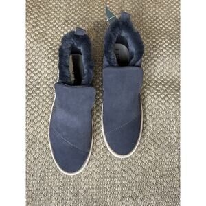 Toms Paxton Mid Top Sneaker Cobblestone Suade Women's 9.5 Blue